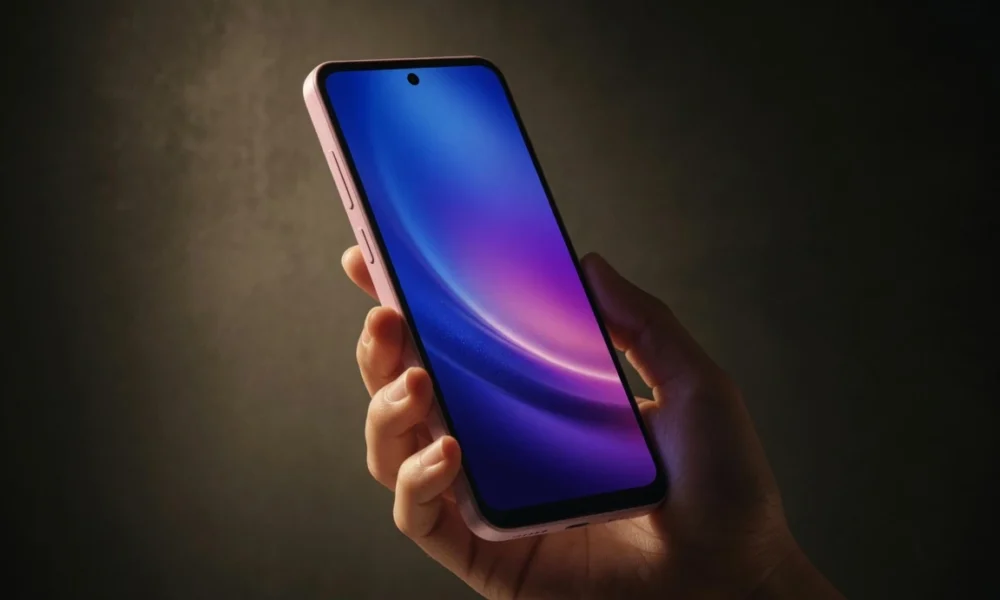 Samsung Galaxy A27 5G in Light Pink with punch-hole display