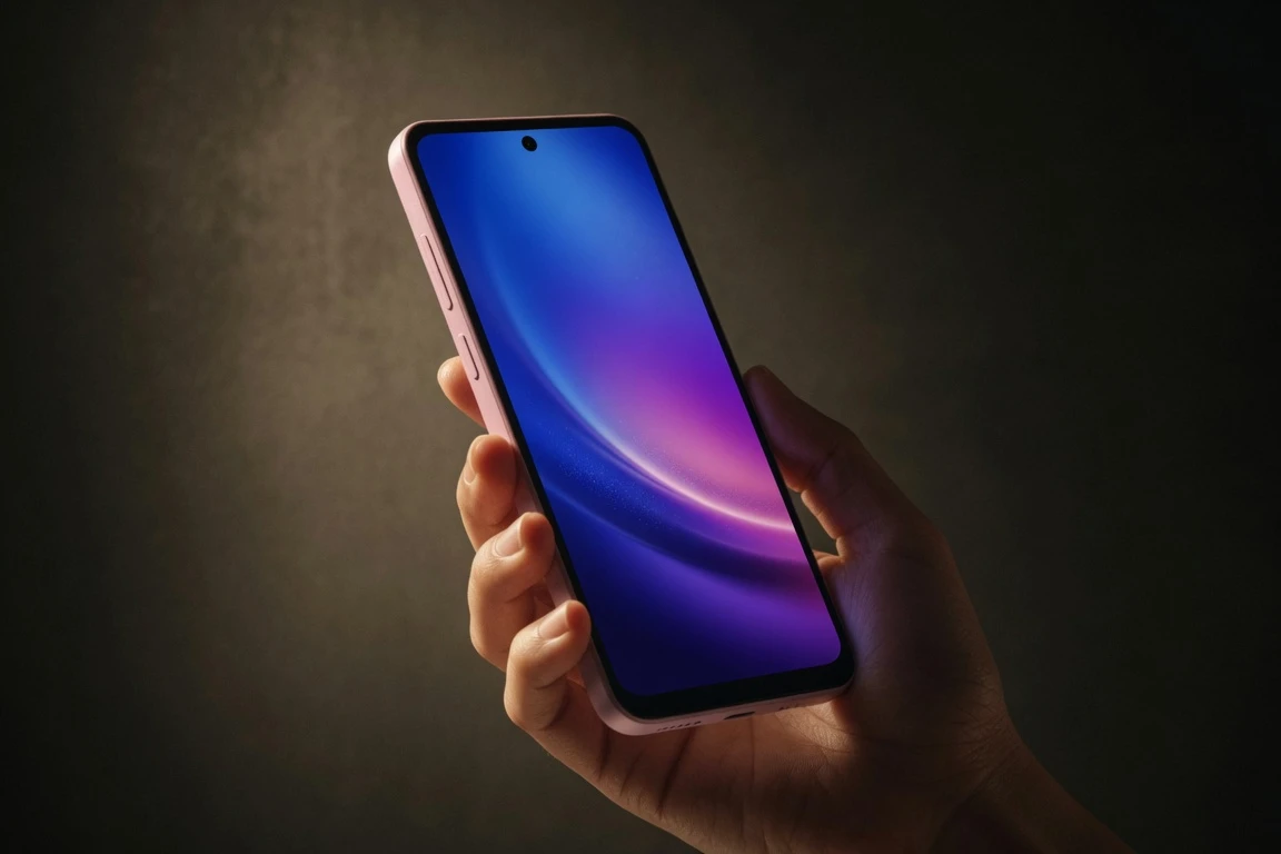 Samsung Galaxy A27 5G in Light Pink with punch-hole display
