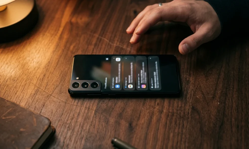 Samsung Galaxy S25 receiving June 2026 AI update on phone screen