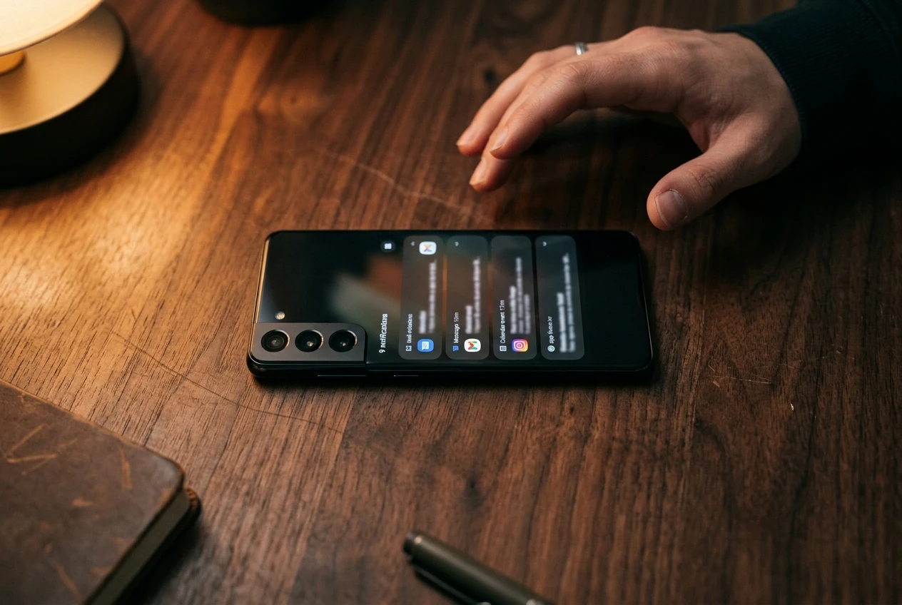 Samsung Galaxy S25 receiving June 2026 AI update on phone screen