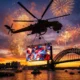 Samsung Sky Portal aerial film above Sydney Harbour