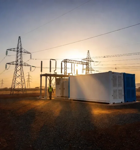 SolaX ORI liquid cooled battery container at African utility substation