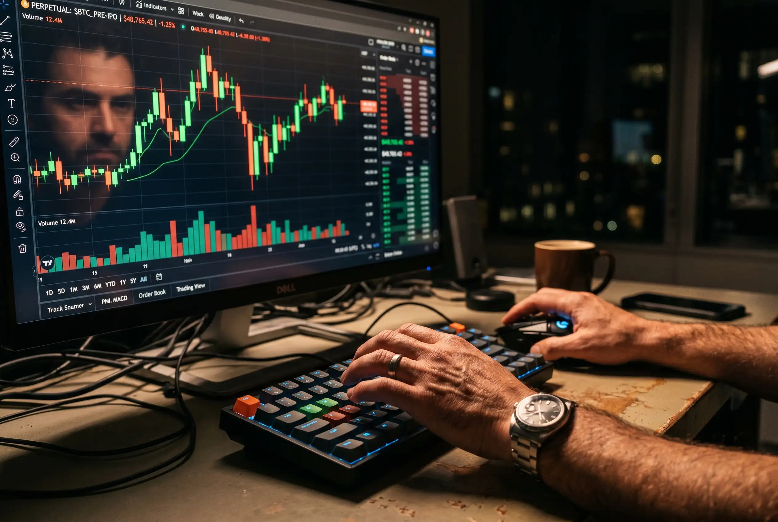 SpaceX crypto perpetual futures trading screen Hyperliquid