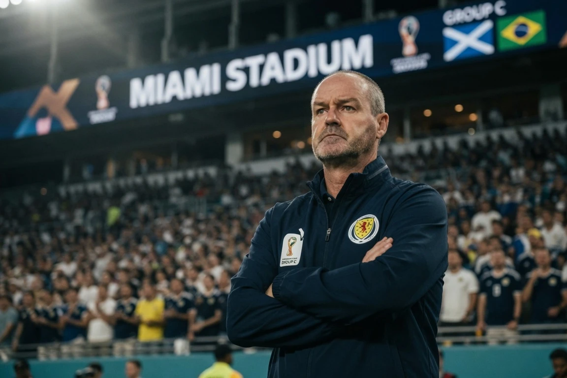 Steve Clarke Scotland coach at the World Cup waiting game
