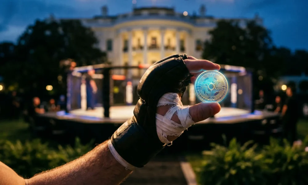 Trump WLFI USD1 stablecoin White House UFC