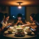 vietnamese family smartphone use during dinner
