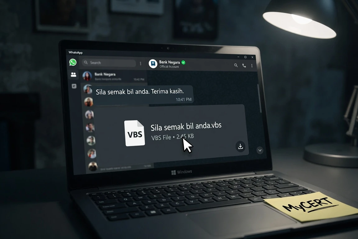 WhatsApp VBS scam warning for Malaysian Windows users