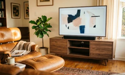 YESHOMY Modern TV Stand 58 inch mid-century media console