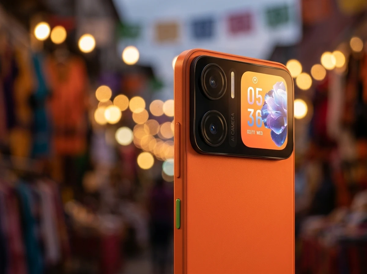 Acer Sospiro A15 rear display budget phone Latin America launch