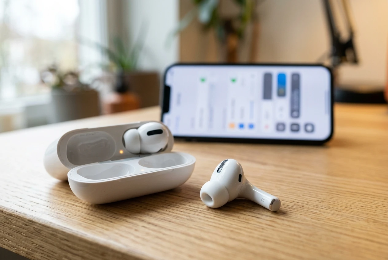 AirPods Custom EQ and Adaptive Audio slider in iOS 27