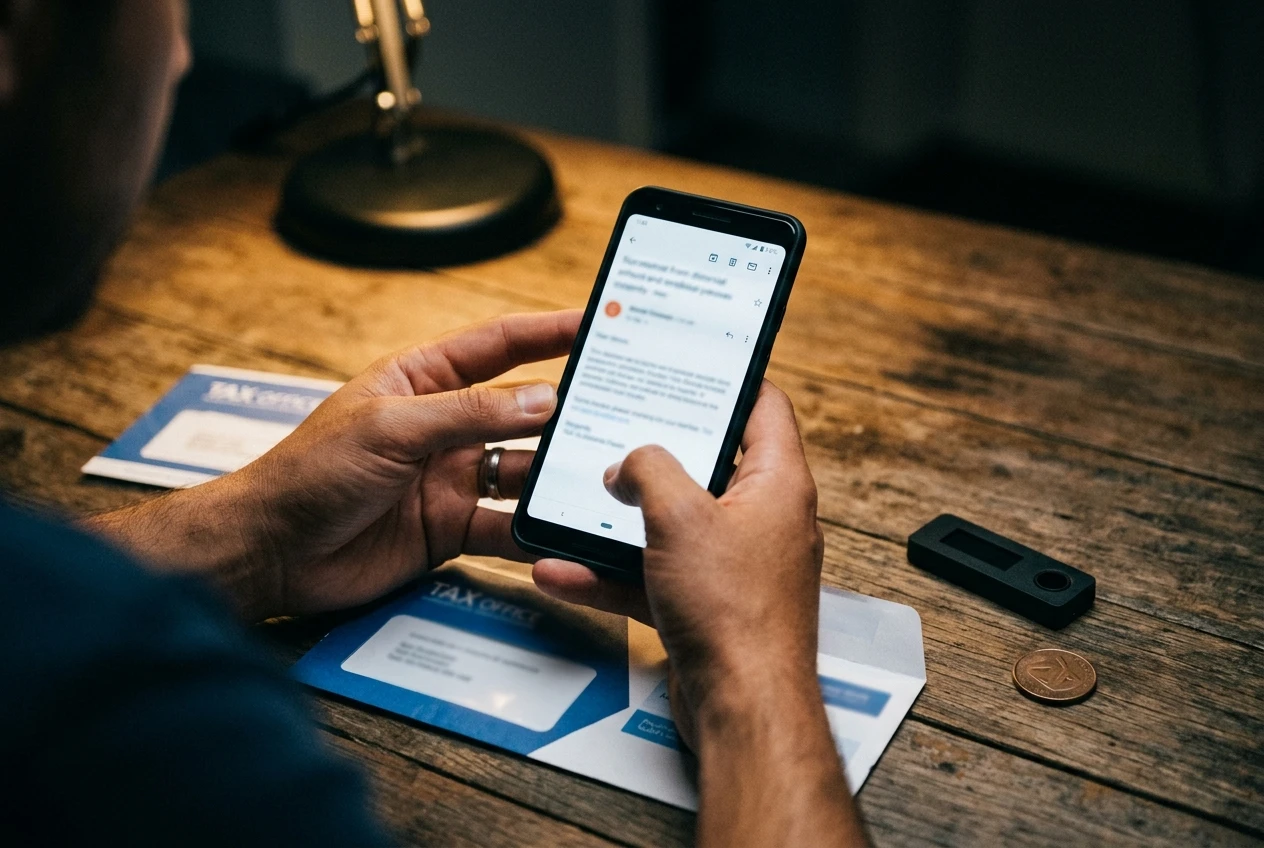 ATO crypto tax warning email at Australian tax time 2026