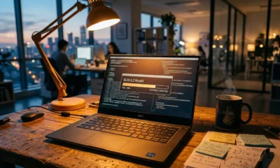 Chinese open source AI model download on developer laptop