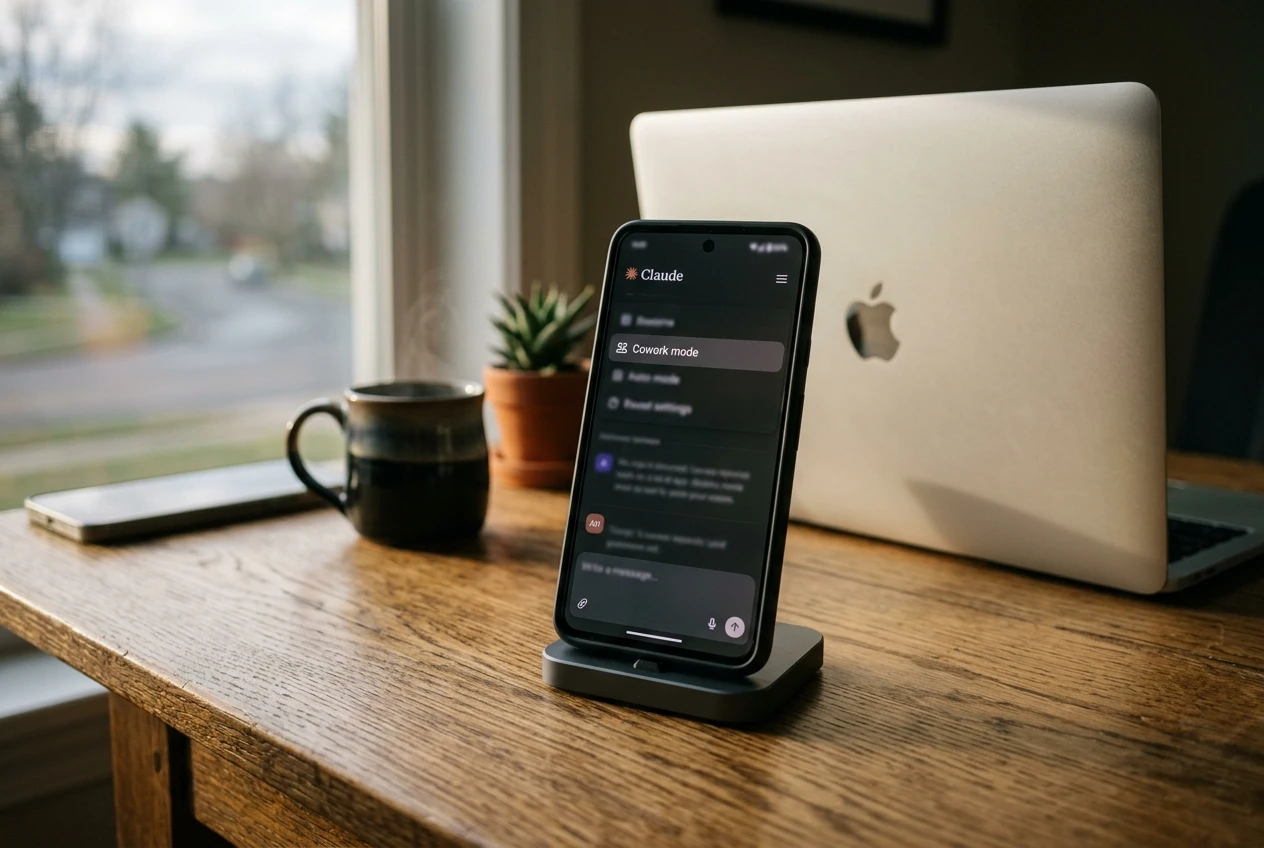 Claude Cowork on web and mobile devices