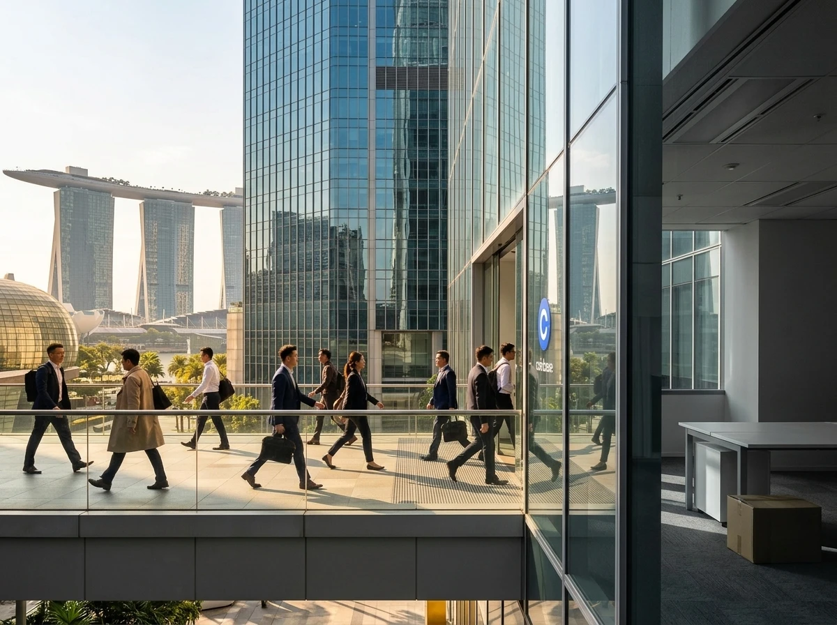 Coinbase Singapore office headcount expansion 200 employees