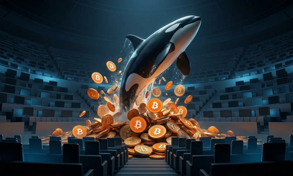 crypto social media activity multi-month low bitcoin whale accumulation
