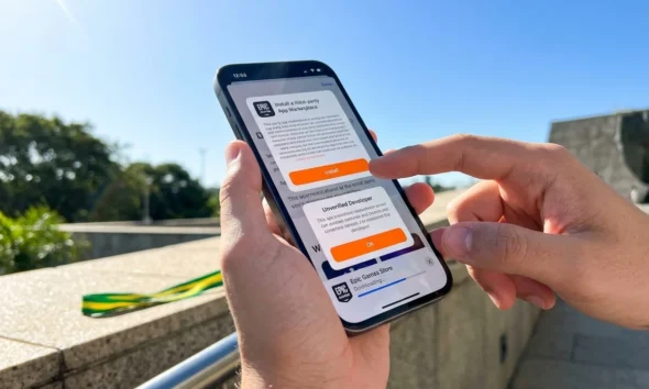 Epic Games Store Brazil iPhone install Fortnite 9-step flow