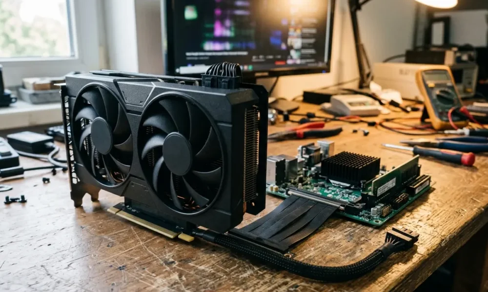 GeForce RTX 4060 desktop graphics card running Windows 11 on Arm