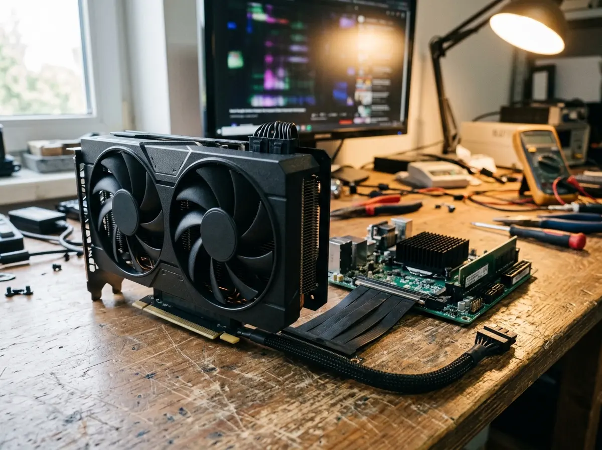 GeForce RTX 4060 desktop graphics card running Windows 11 on Arm