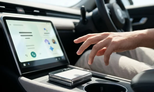 Gemini Android Auto foldable phone call failure closed Flip