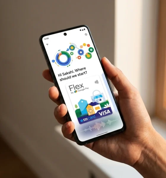 Google Pay Gemini Ask assistant SBI Flex card India launch
