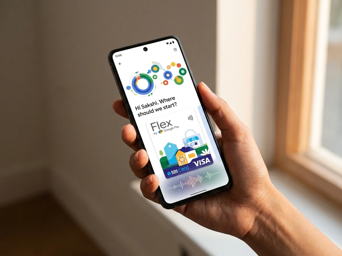 Google Pay Gemini Ask assistant SBI Flex card India launch