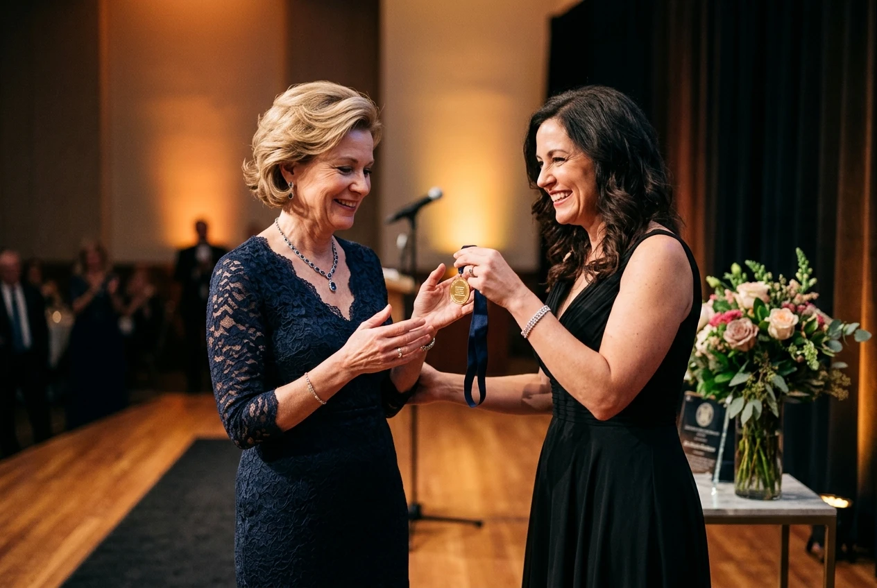 Gunilla Burrowes 2026 Ada Lovelace Medal handover ceremony