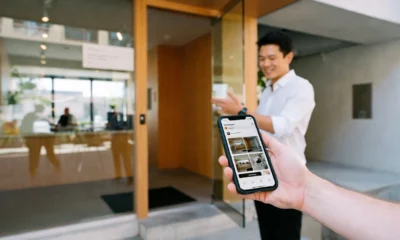 JustCo pay-per-use coworking app booking on a smartphone
