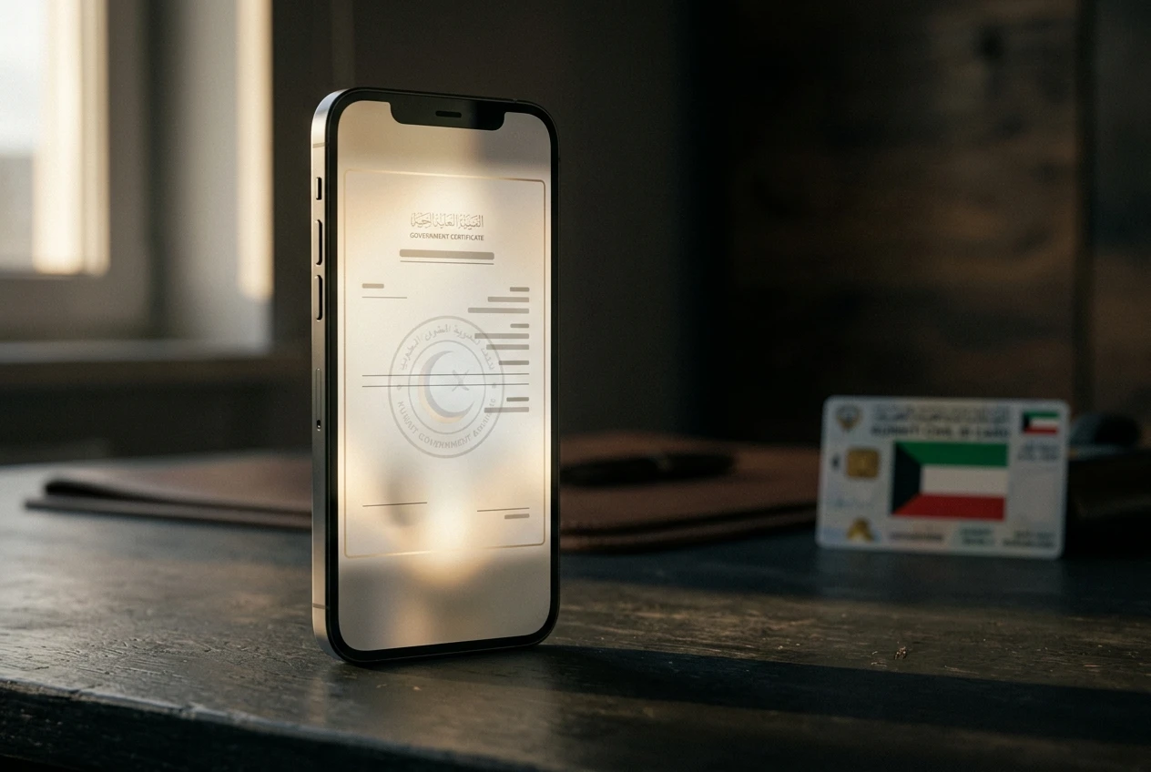 Kuwait Sahel App Residence Permit Proof Certificate For Expats