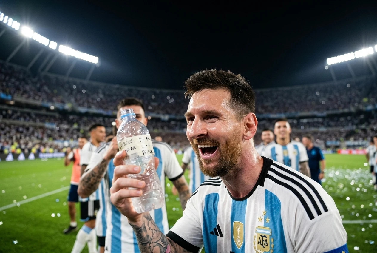 Messi reaction Pickford water bottle penalty notes World Cup semifinal