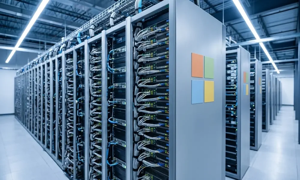 Microsoft Azure AI datacenter racks Q4 earnings growth