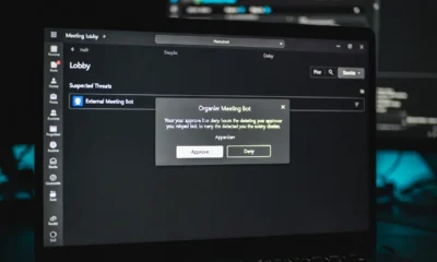 Microsoft Teams meeting lobby with a flagged external bot