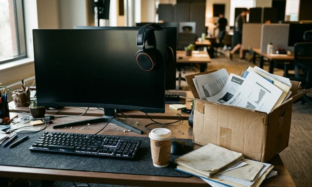 Microsoft Xbox gaming studio layoffs desk aftermath