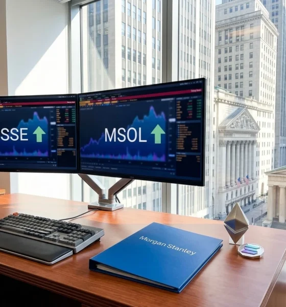 Morgan Stanley MSSE MSOL yield-bearing crypto ETP launch