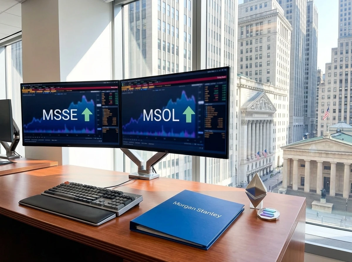 Morgan Stanley MSSE MSOL yield-bearing crypto ETP launch