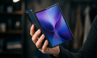 Motorola Razr Fold book-style foldable phone held open