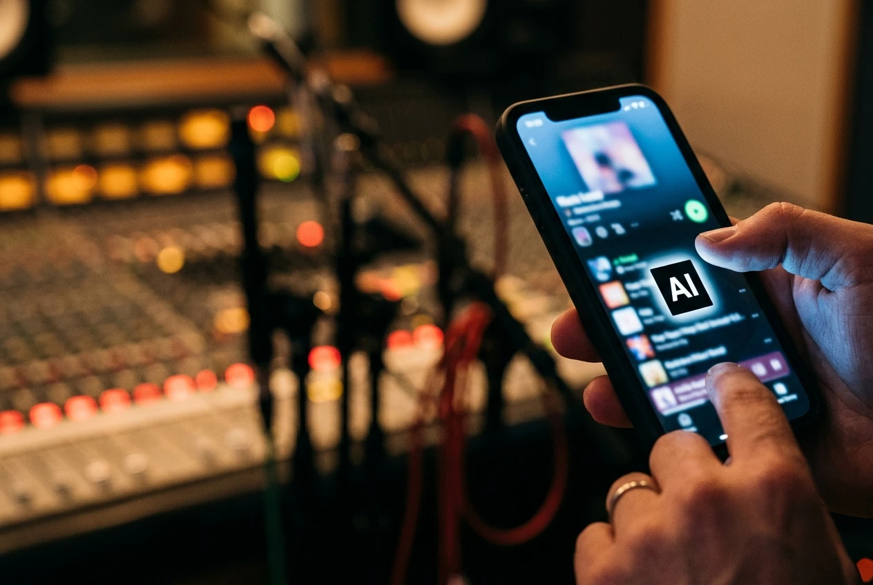 music industry AI song labeling system streaming services rollout