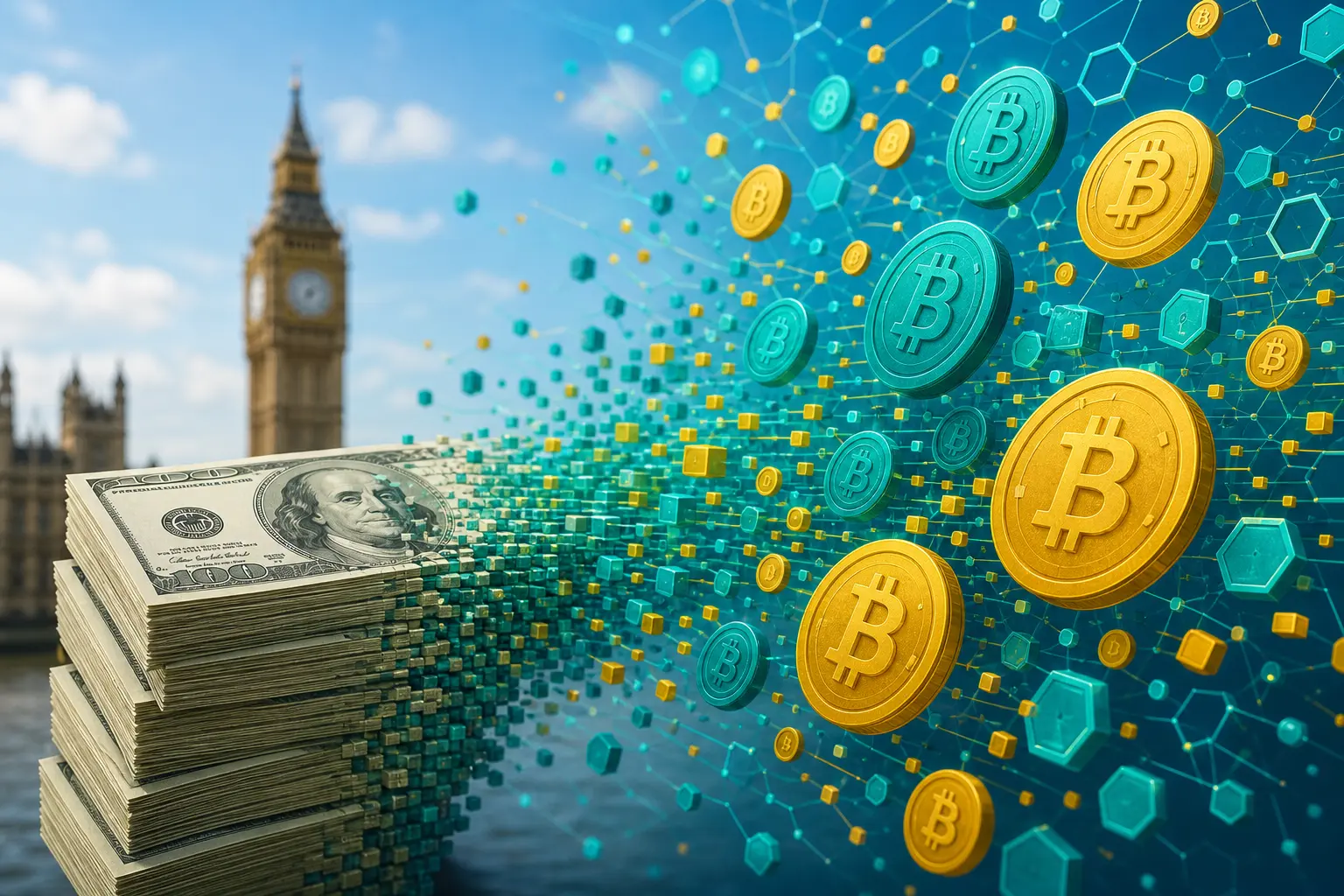 Nigel Farage Reform UK crypto donations Tether Harborne