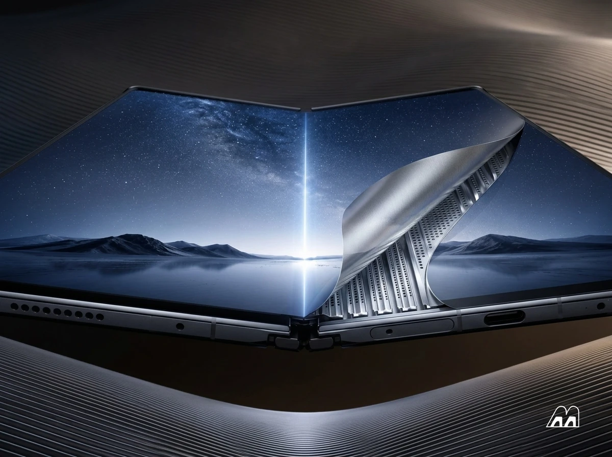 Samsung Flex Titanium foldable display crease reduction technology