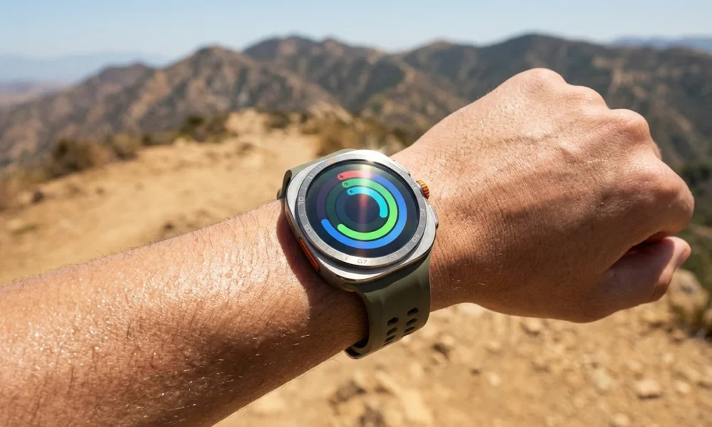 Samsung Galaxy Watch Ultra2 brightness comparison versus Apple Watch Ultra 3