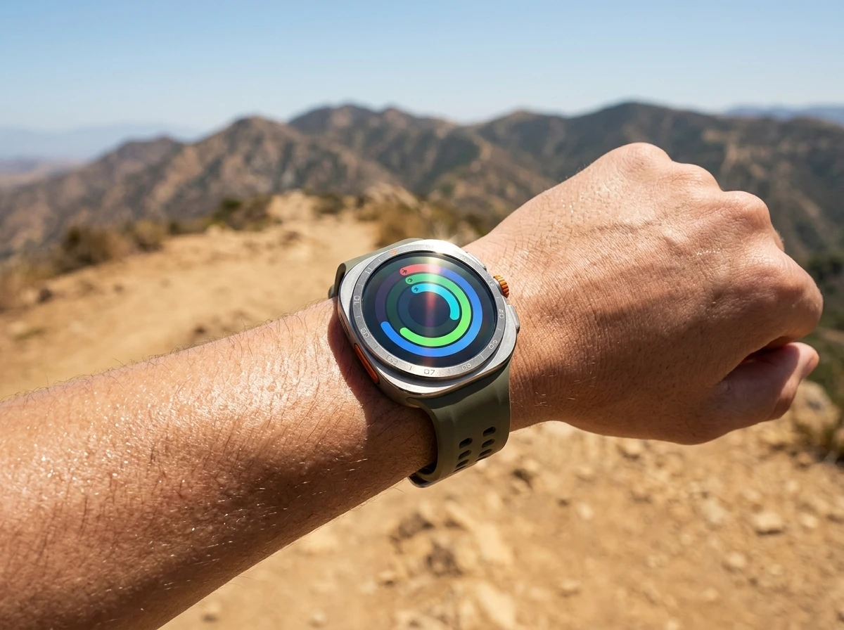 Samsung Galaxy Watch Ultra2 brightness comparison versus Apple Watch Ultra 3
