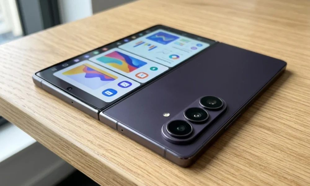 Samsung Galaxy Z Fold 8 Ultra unfolded cameras thin design