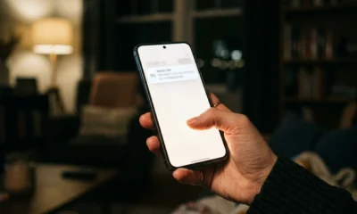 Samsung Messages shutdown notification on Galaxy phone screen
