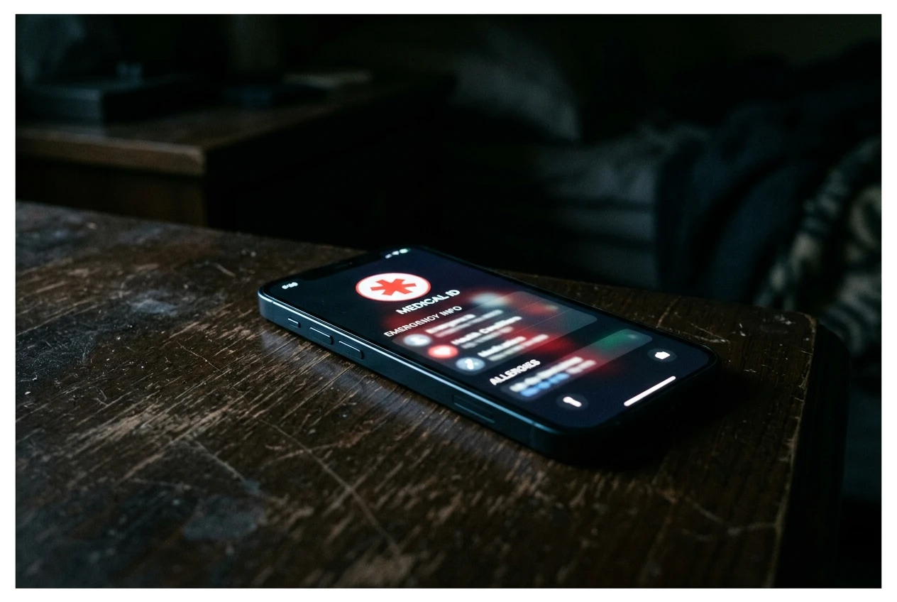 smartphone medical ID lock screen emergency setup