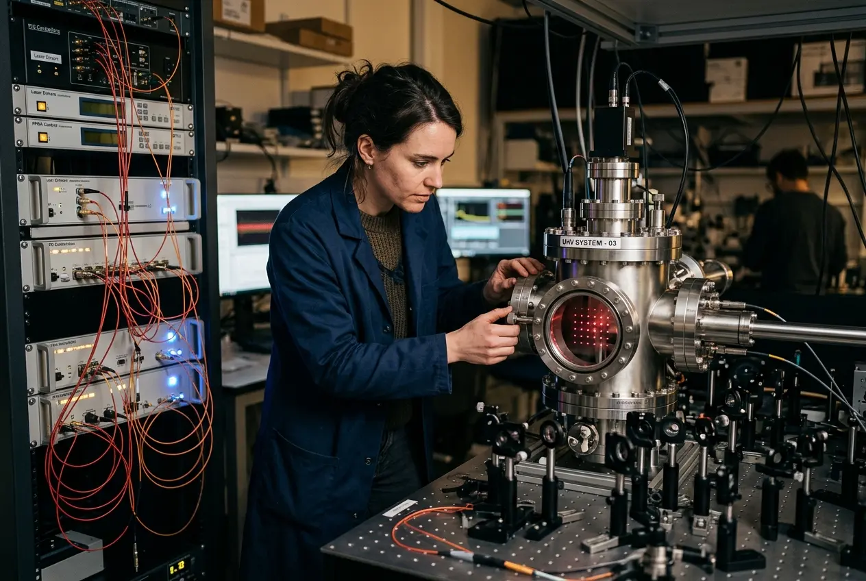 strontium optical tweezers quantum computing apparatus
