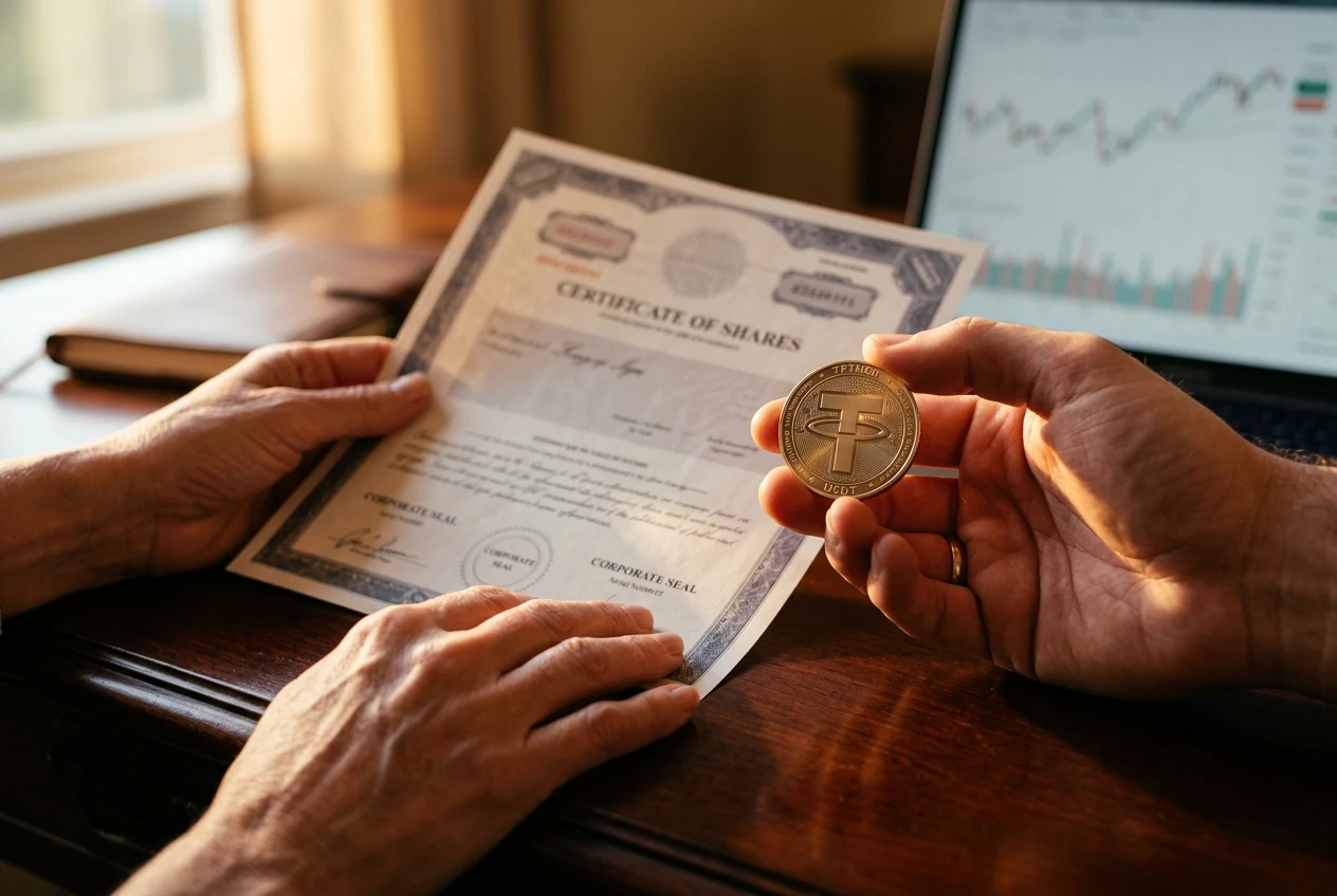 Tether ex-CIO Heathcote stake sale private ownership