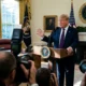 Trump explaining his crypto pivot from the Oval Office lectern