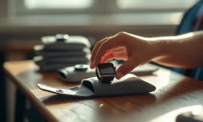 UK school phone ban with smartwatch placed in storage pouch