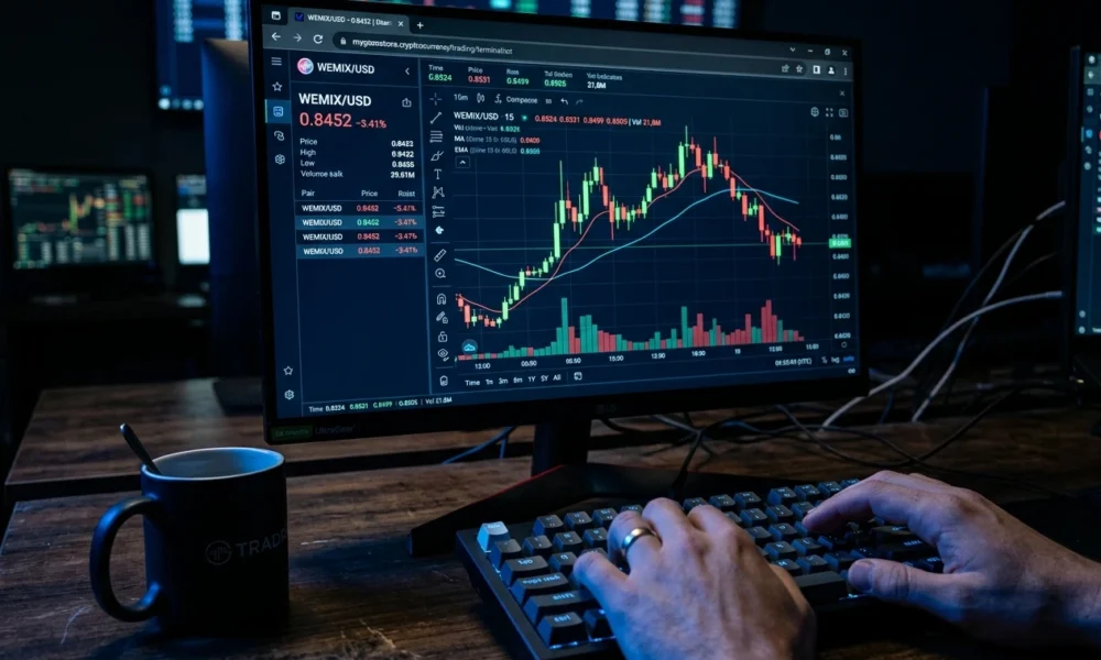 WEMIX cryptocurrency token trading on Kraken exchange