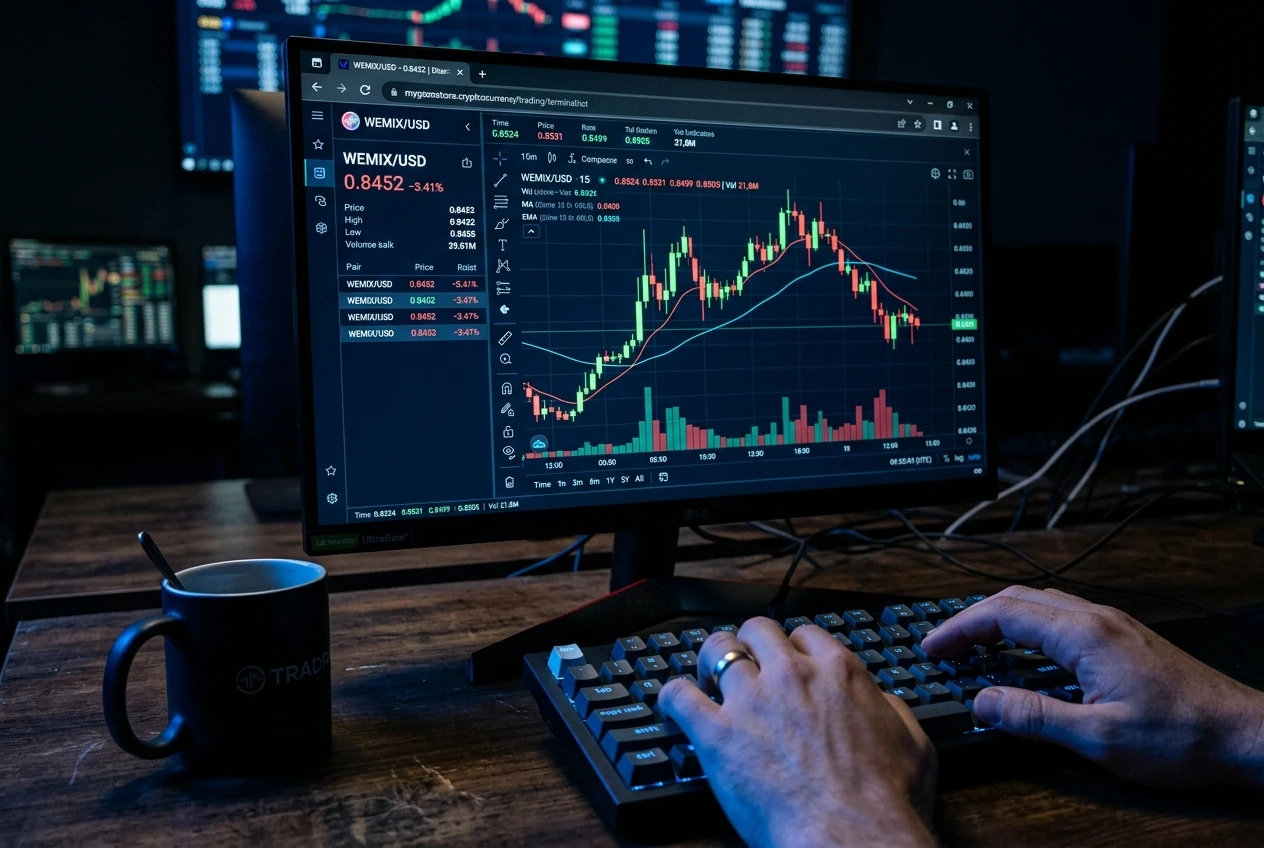 WEMIX cryptocurrency token trading on Kraken exchange