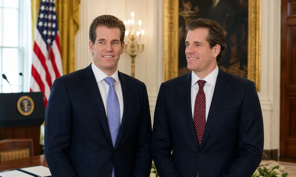 Winklevoss twins bitcoin donation MAGA Inc after Gemini CFTC